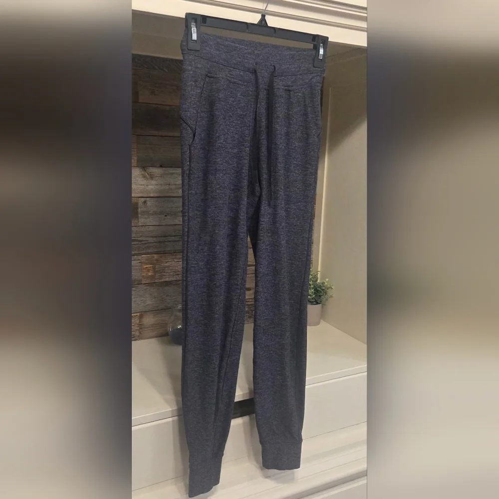 Lululemon Athletica "Ready To Rulu" Heathered Gatsby Blue/ Black Joggers - Picture 8 of 11
